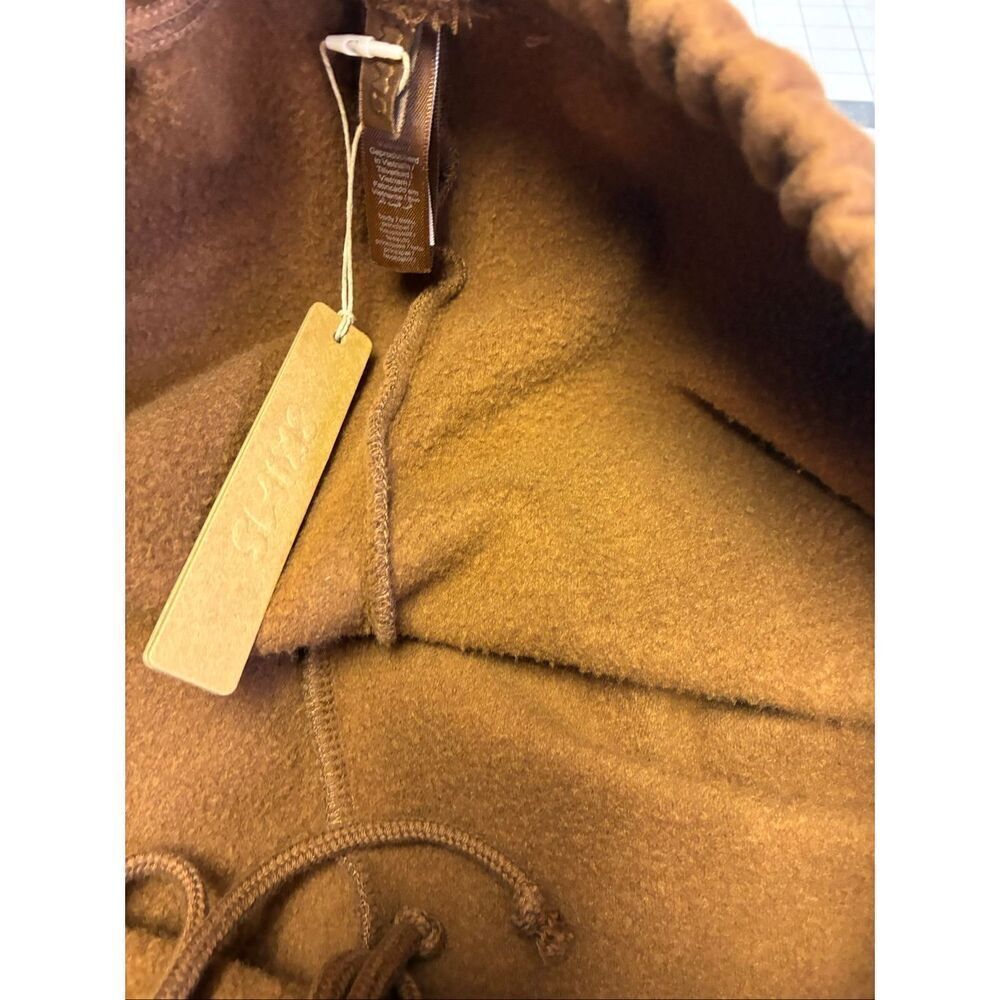 SKIMS NWT Cotton Fleece Classic Straight Leg in Bison Size M - Picture 4 of 4